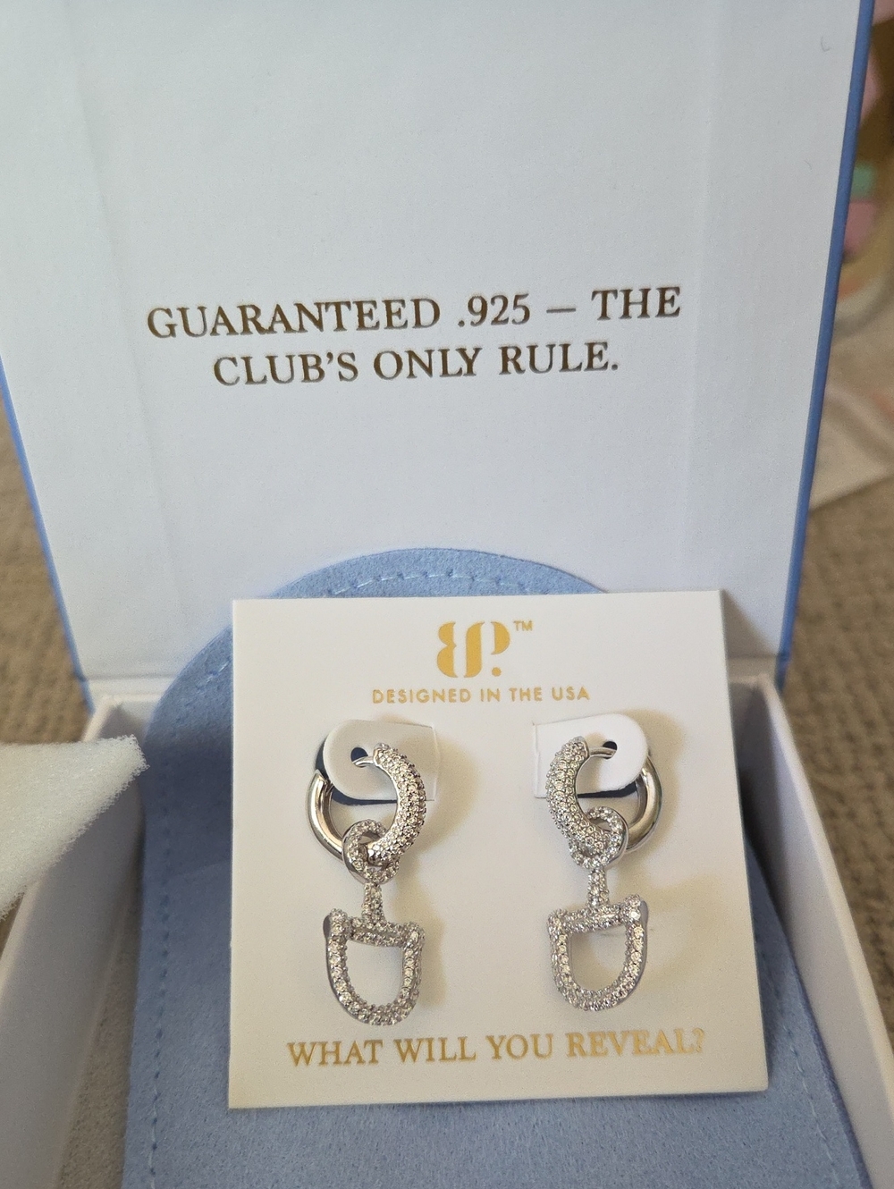 Silver Pavé Dangle Earrings - Bomb Party